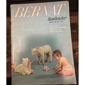 Vintage 1957 Bernat Handicrafter Magazine Knit Fashions for Infants & Toddlers